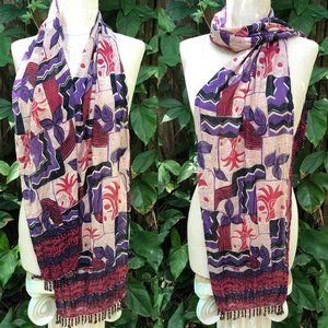 Vintage Carole Little Beaded Scarf